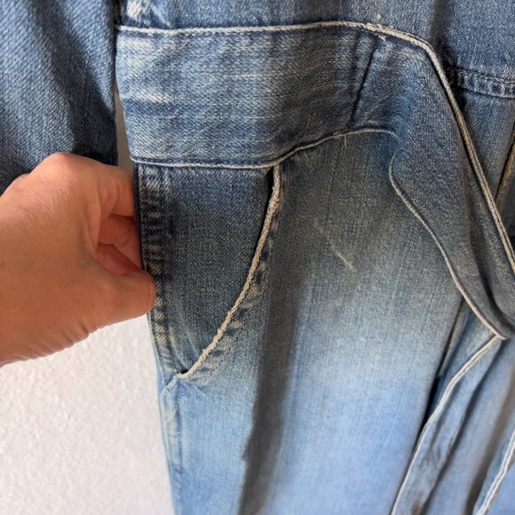 AMO Denim Tie Waist Jumpsuit Romper Size Small, Worn twice - Picture 8 of 9